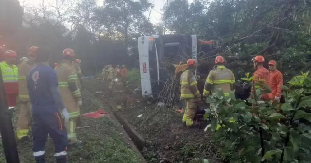Oito pessoas morrem após ônibus tombar em Petrópolis